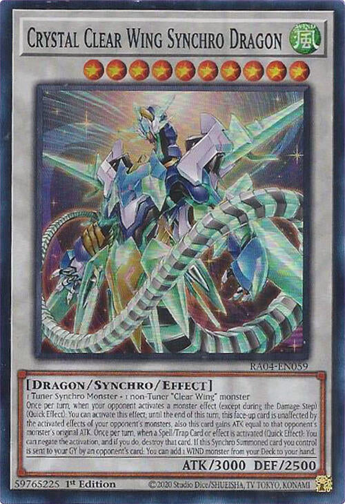 Crystal Clear Wing Synchro Dragon [RA04-EN059] Super Rare | Galactic Gamez