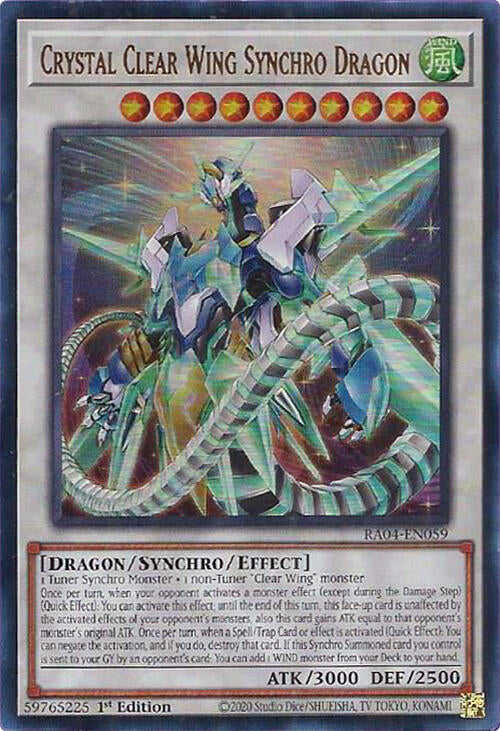 Crystal Clear Wing Synchro Dragon [RA04-EN059] Ultra Rare | Galactic Gamez