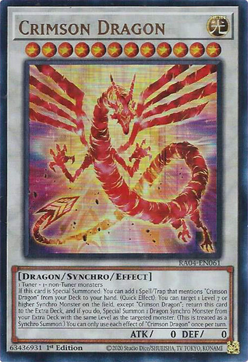 Crimson Dragon (card) [RA04-EN061] Ultra Rare | Galactic Gamez