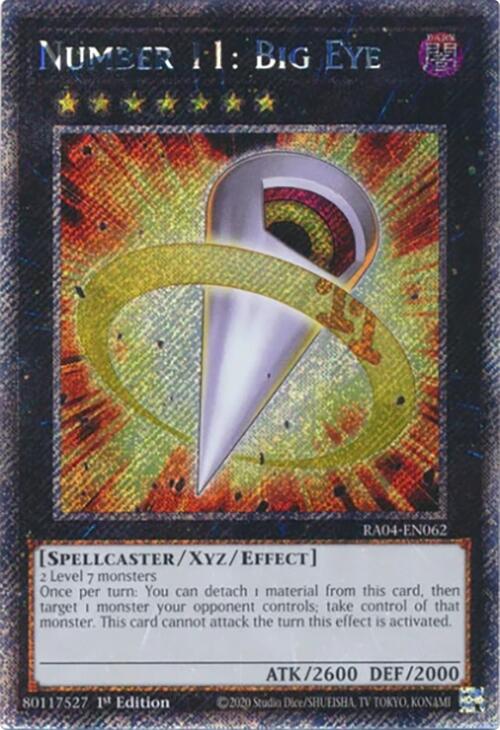 Number 11: Big Eye [RA04-EN062] Platinum Secret Rare | Galactic Gamez