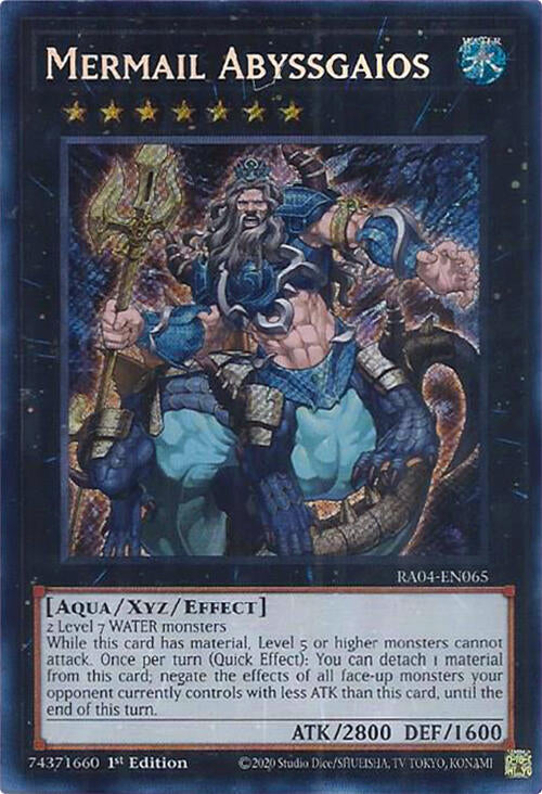 Mermail Abyssgaios [RA04-EN065] Secret Rare | Galactic Gamez