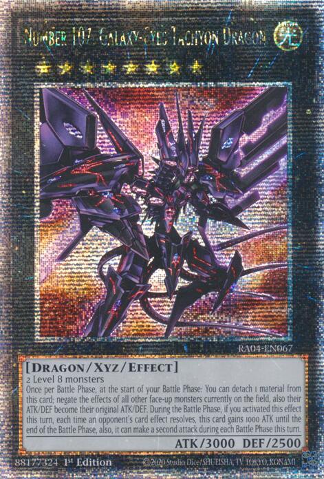 Number 107: Galaxy-Eyes Tachyon Dragon [RA04-EN067] Quarter Century Secret Rare | Galactic Gamez