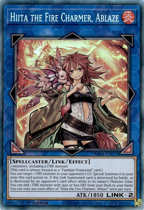Hiita the Fire Charmer, Ablaze [RA04-EN074] Prismatic Collector's Rare | Galactic Gamez