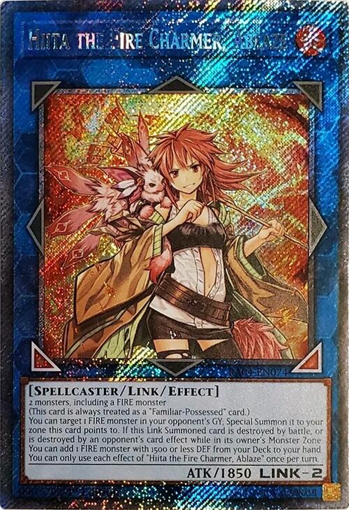 Hiita the Fire Charmer, Ablaze [RA04-EN074] Platinum Secret Rare | Galactic Gamez