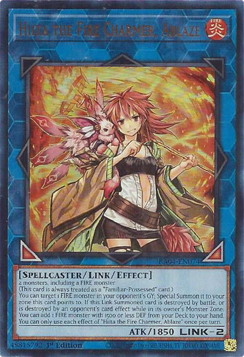 Hiita the Fire Charmer, Ablaze [RA04-EN074] Ultra Rare | Galactic Gamez