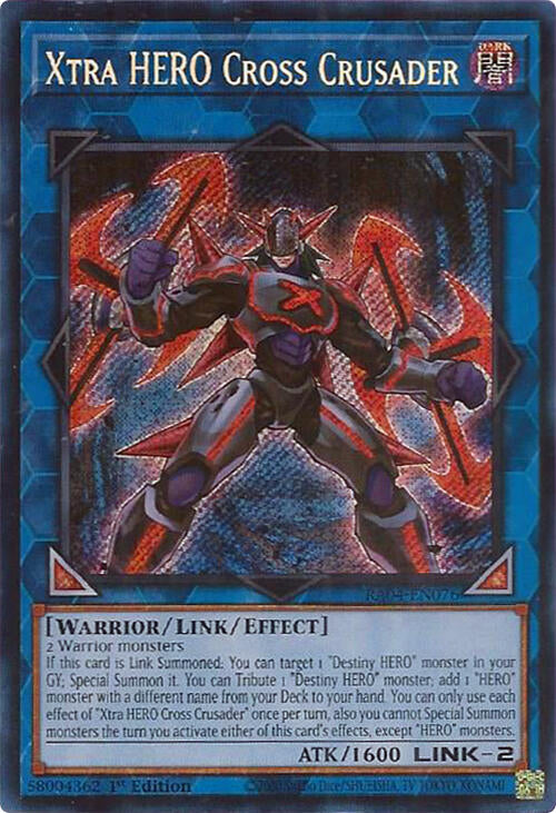 Xtra HERO Cross Crusader [RA04-EN076] Secret Rare | Galactic Gamez