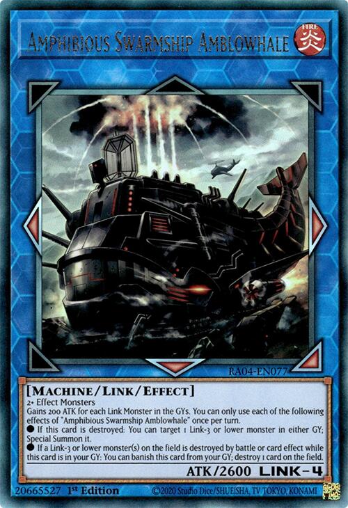 Amphibious Swarmship Amblowhale [RA04-EN077] Prismatic Ultimate Rare | Galactic Gamez