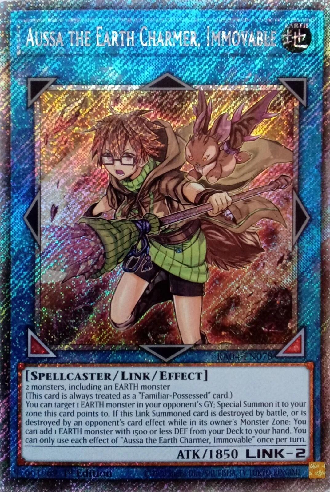 Aussa the Earth Charmer, Immovable [RA04-EN078] Platinum Secret Rare | Galactic Gamez
