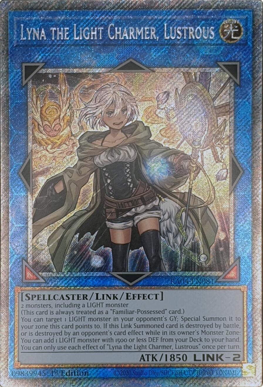Lyna the Light Charmer, Lustrous [RA04-EN081] Platinum Secret Rare | Galactic Gamez