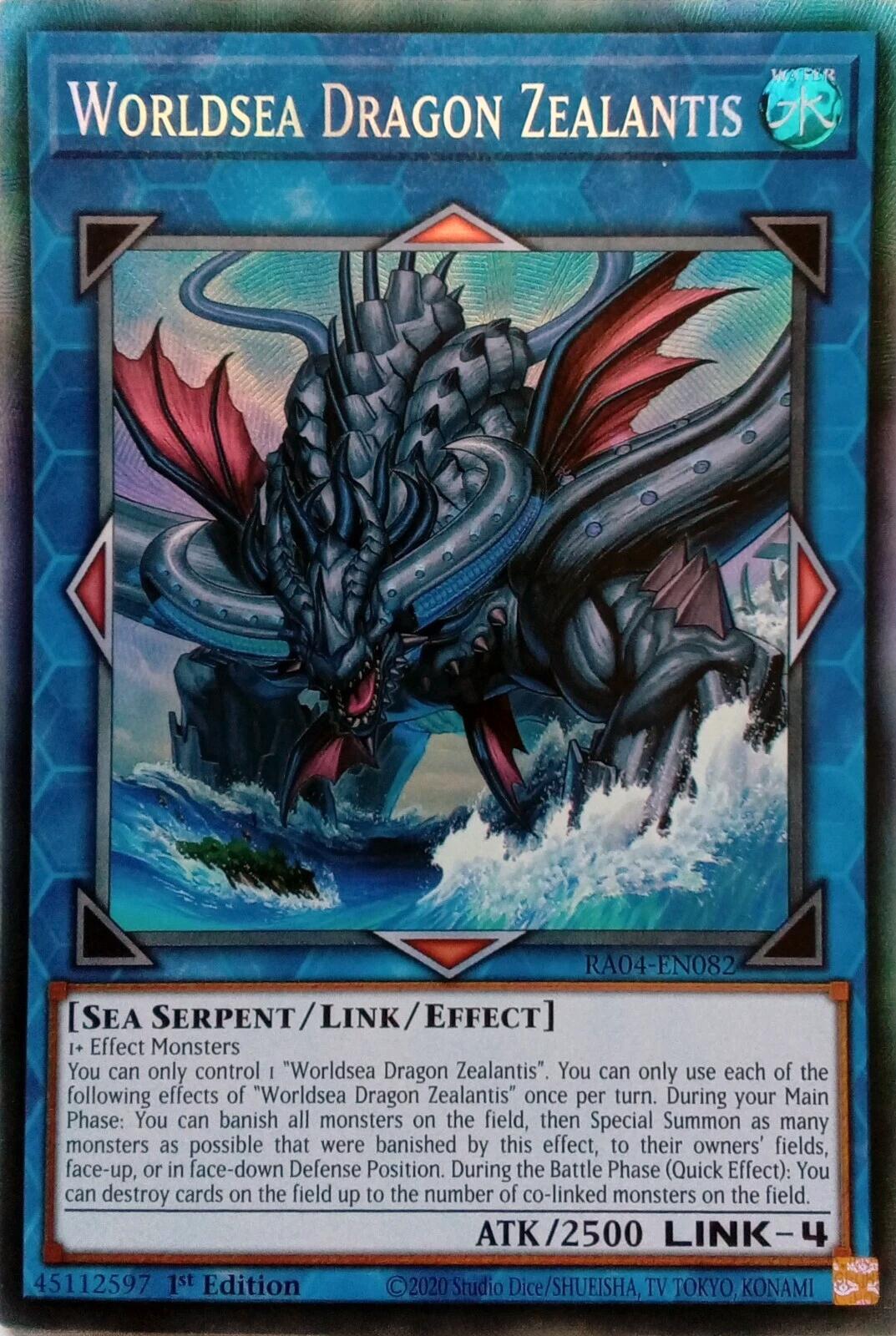 Worldsea Dragon Zealantis [RA04-EN082] Prismatic Collector's Rare | Galactic Gamez