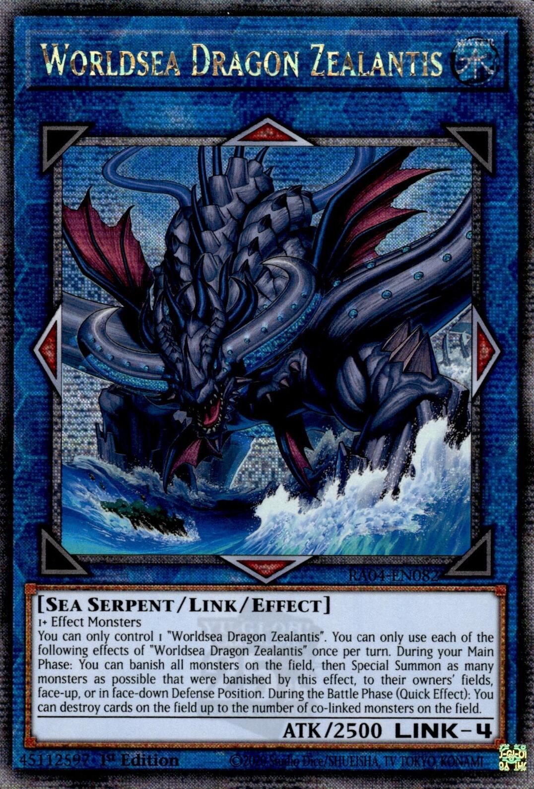 Worldsea Dragon Zealantis [RA04-EN082] Quarter Century Secret Rare | Galactic Gamez