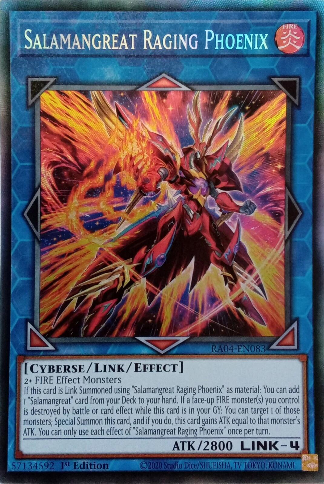 Salamangreat Raging Phoenix [RA04-EN083] Prismatic Collector's Rare | Galactic Gamez