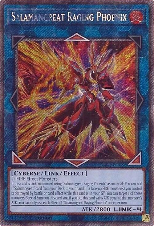 Salamangreat Raging Phoenix [RA04-EN083] Platinum Secret Rare | Galactic Gamez