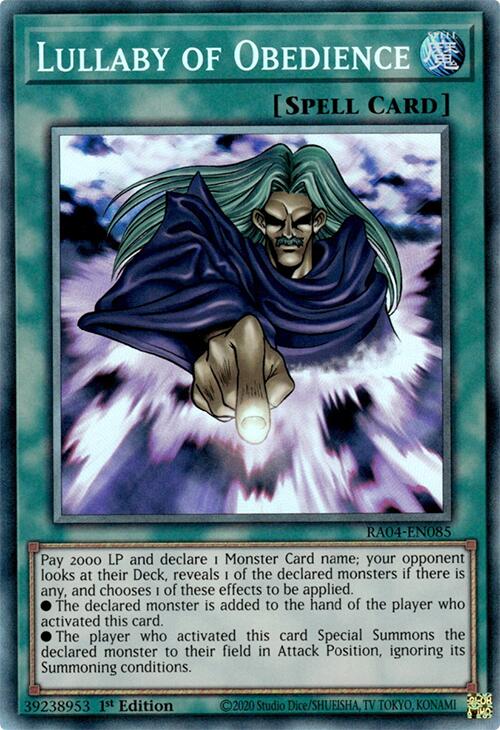 Lullaby of Obedience [RA04-EN085] Prismatic Collector's Rare | Galactic Gamez