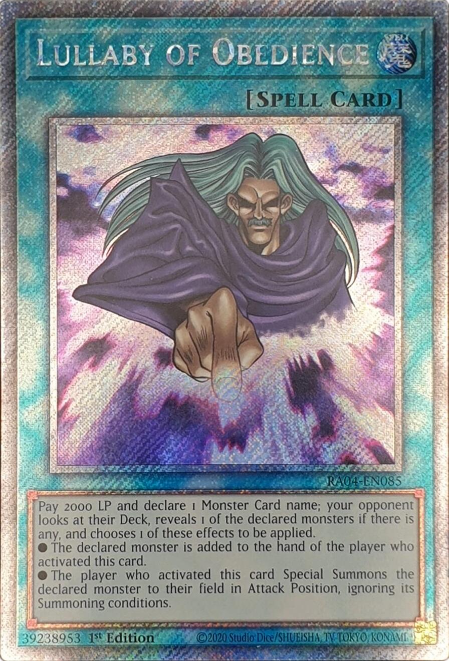 Lullaby of Obedience [RA04-EN085] Platinum Secret Rare | Galactic Gamez