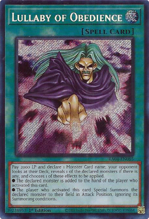 Lullaby of Obedience [RA04-EN085] Secret Rare | Galactic Gamez