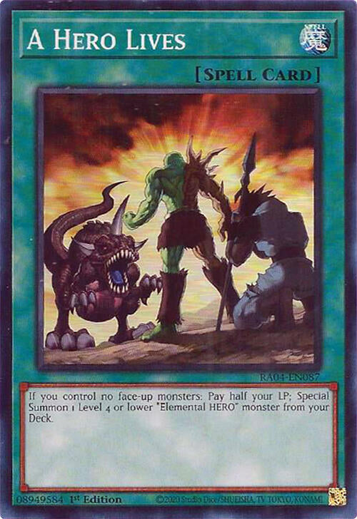 A Hero Lives [RA04-EN087] Super Rare | Galactic Gamez