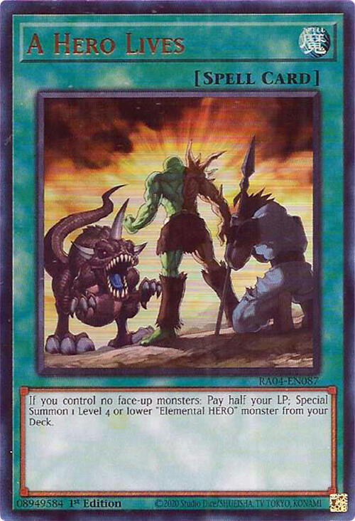 A Hero Lives [RA04-EN087] Ultra Rare | Galactic Gamez