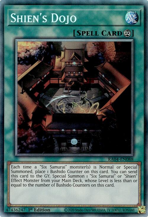 Shien's Dojo [RA04-EN088] Prismatic Collector's Rare | Galactic Gamez