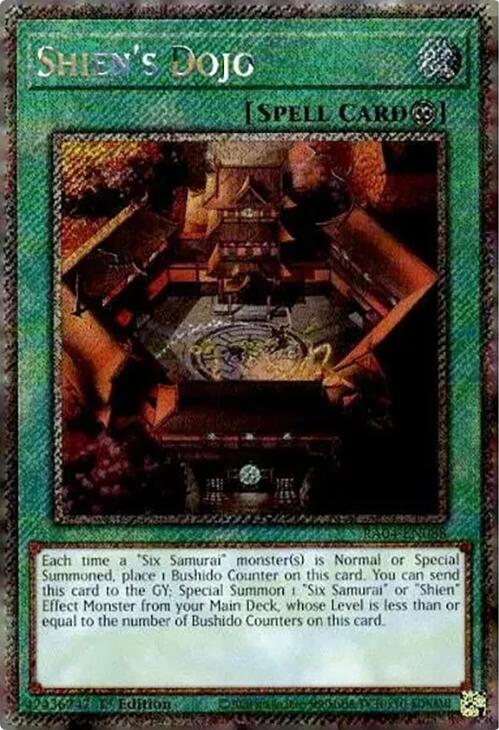 Shien's Dojo [RA04-EN088] Platinum Secret Rare | Galactic Gamez