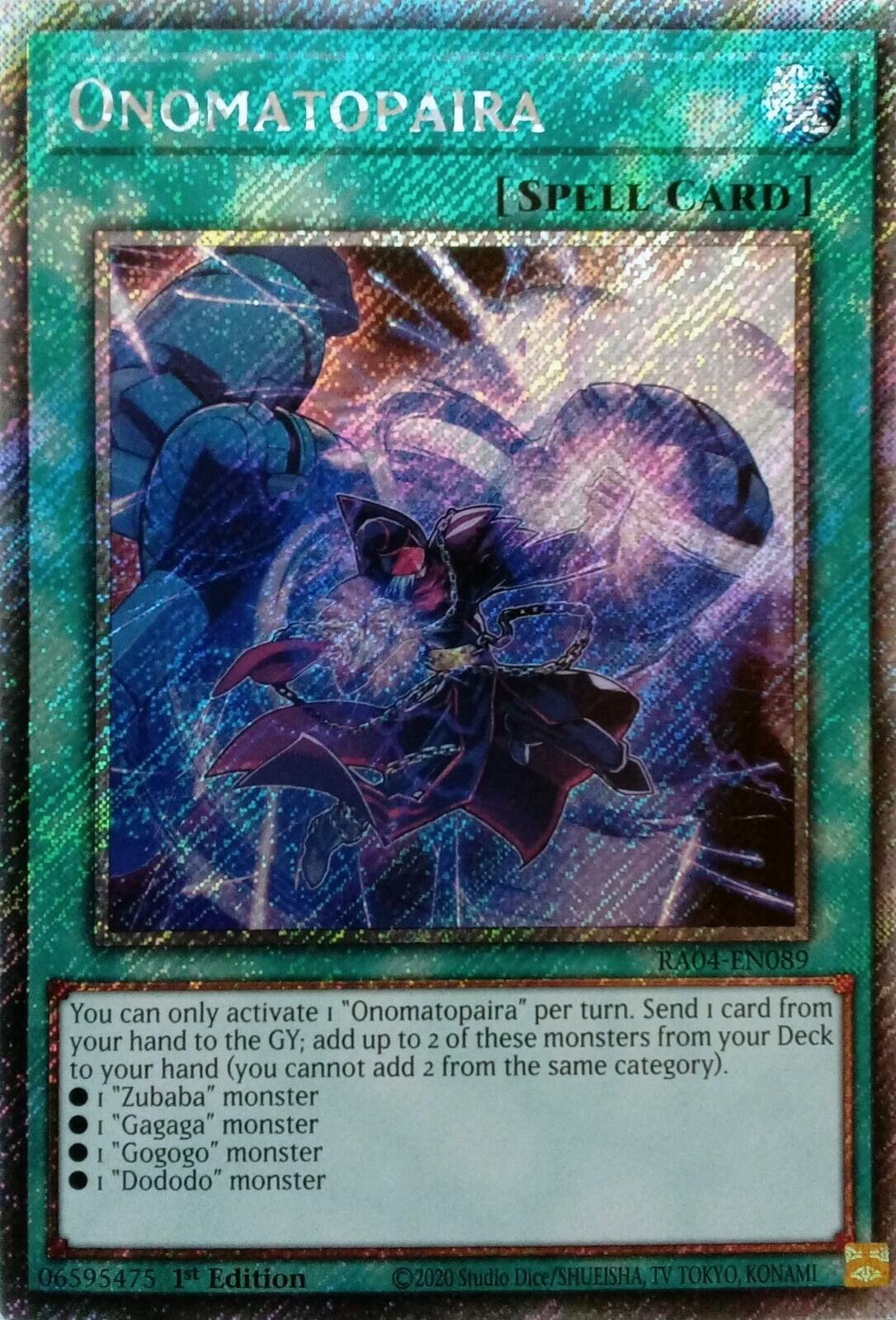 Onomatopaira [RA04-EN089] Platinum Secret Rare | Galactic Gamez