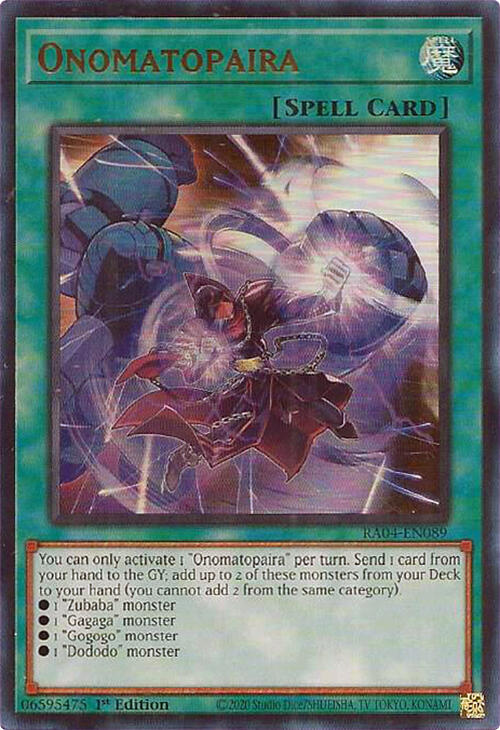 Onomatopaira [RA04-EN089] Ultra Rare | Galactic Gamez