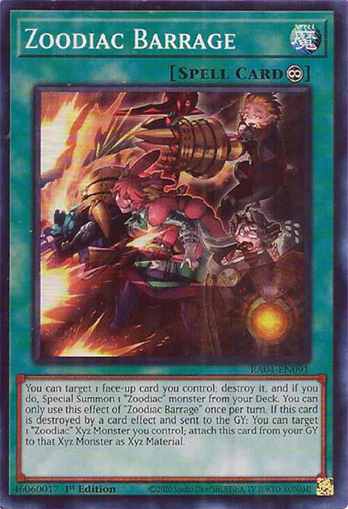 Zoodiac Barrage [RA04-EN091] Super Rare | Galactic Gamez