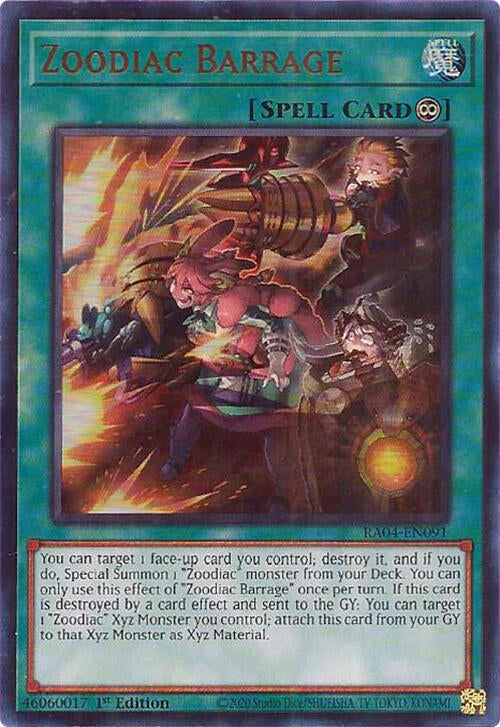 Zoodiac Barrage [RA04-EN091] Ultra Rare | Galactic Gamez