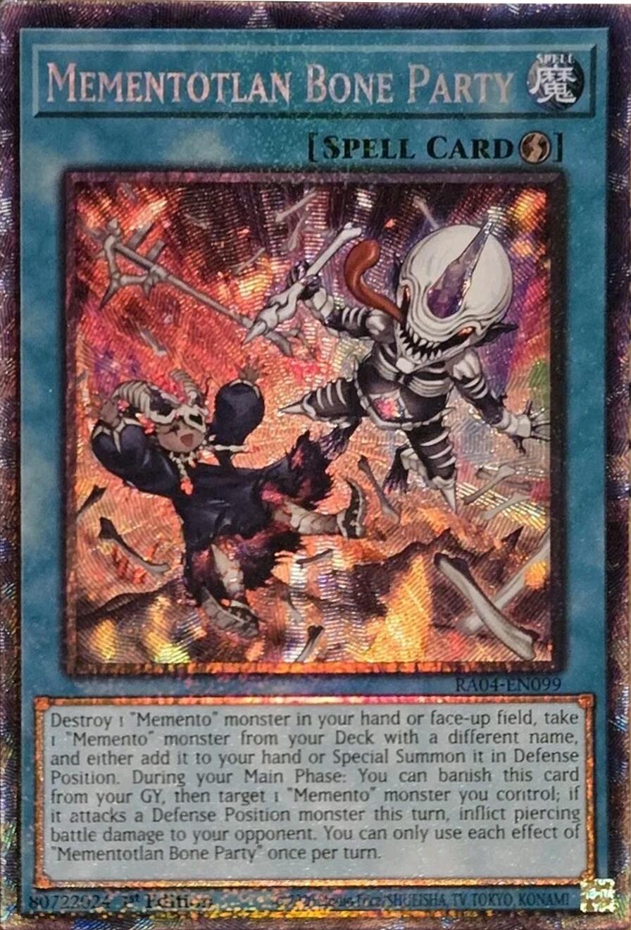 Mementotlan Bone Party [RA04-EN099] Prismatic Collector's Rare | Galactic Gamez