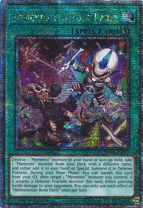 Mementotlan Bone Party [RA04-EN099] Quarter Century Secret Rare | Galactic Gamez