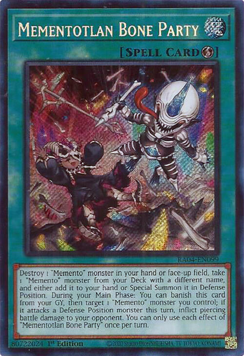 Mementotlan Bone Party [RA04-EN099] Secret Rare | Galactic Gamez