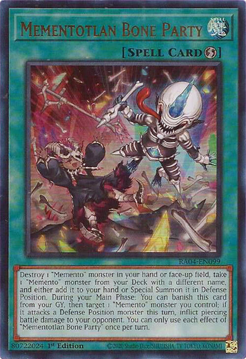 Mementotlan Bone Party [RA04-EN099] Ultra Rare | Galactic Gamez