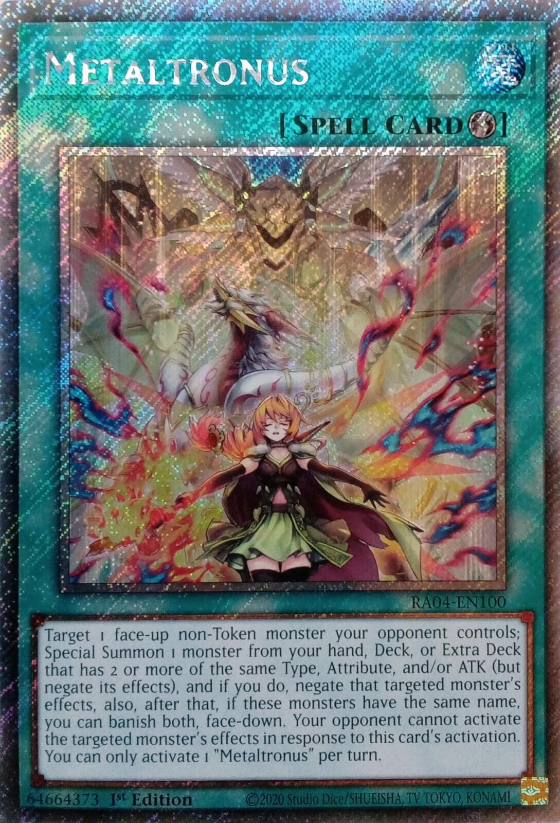 Metaltronus [RA04-EN100] Platinum Secret Rare | Galactic Gamez