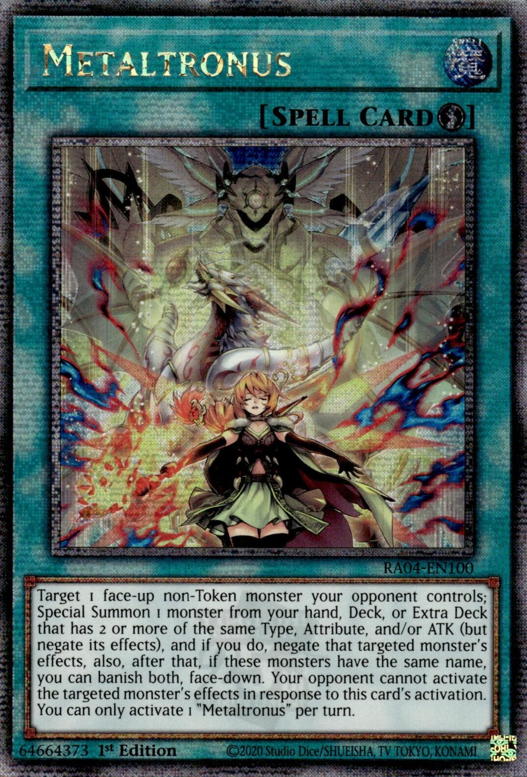 Metaltronus [RA04-EN100] Quarter Century Secret Rare | Galactic Gamez