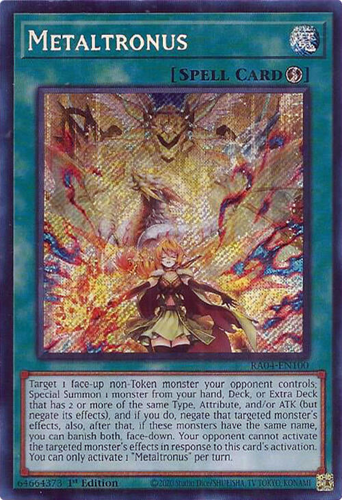 Metaltronus [RA04-EN100] Secret Rare | Galactic Gamez