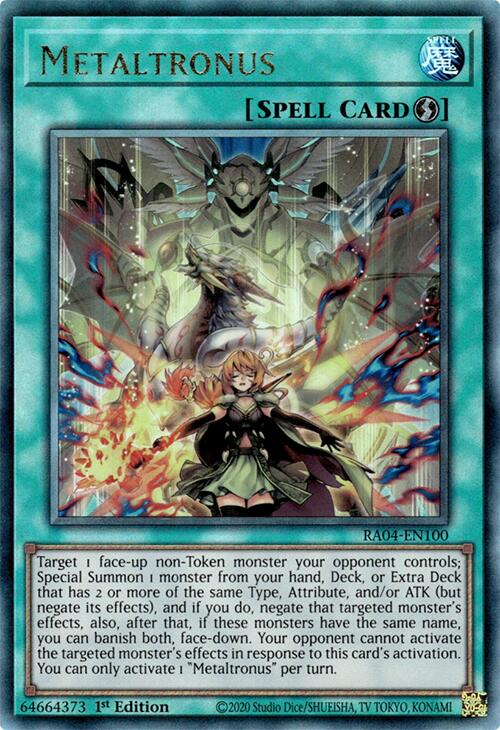 Metaltronus [RA04-EN100] Prismatic Ultimate Rare | Galactic Gamez