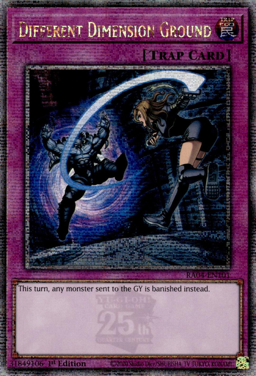 Different Dimension Ground [RA04-EN101] Quarter Century Secret Rare | Galactic Gamez