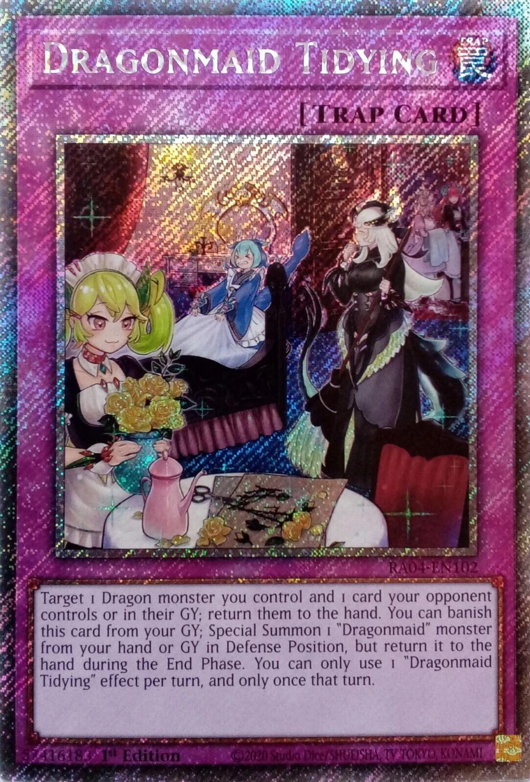 Dragonmaid Tidying [RA04-EN102] Platinum Secret Rare | Galactic Gamez