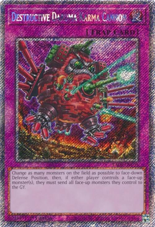 Destructive Daruma Karma Cannon [RA04-EN103] Platinum Secret Rare | Galactic Gamez