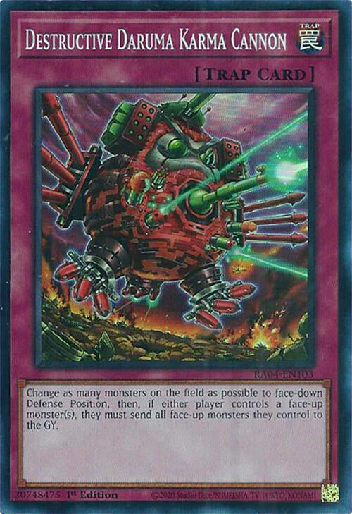 Destructive Daruma Karma Cannon [RA04-EN103] Super Rare | Galactic Gamez
