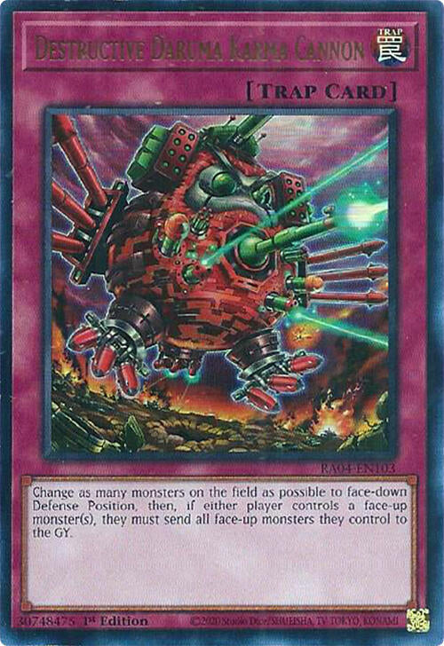 Destructive Daruma Karma Cannon [RA04-EN103] Ultra Rare | Galactic Gamez