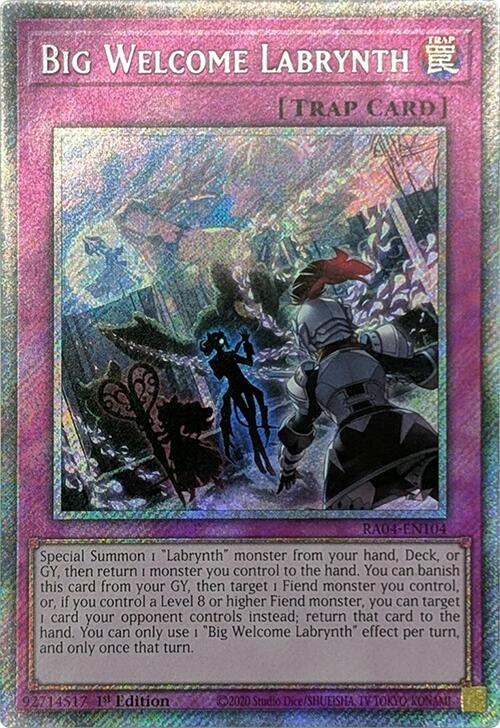 Big Welcome Labrynth [RA04-EN104] Platinum Secret Rare | Galactic Gamez