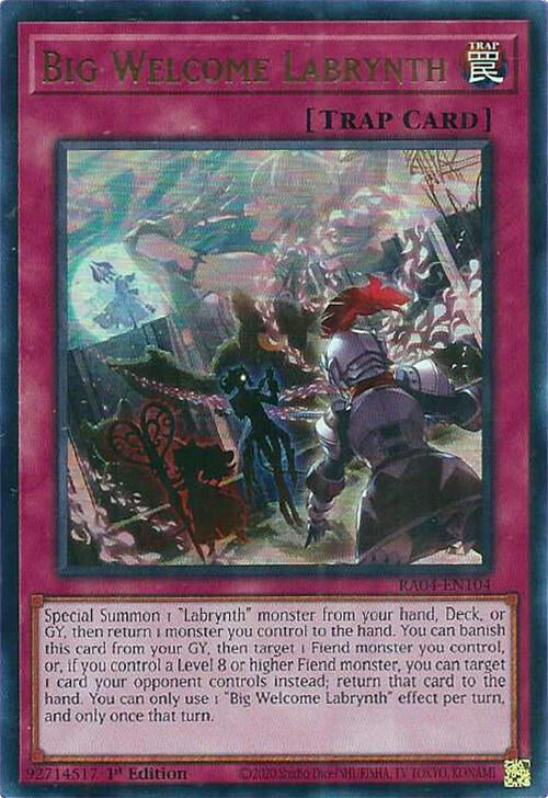 Big Welcome Labrynth [RA04-EN104] Ultra Rare | Galactic Gamez