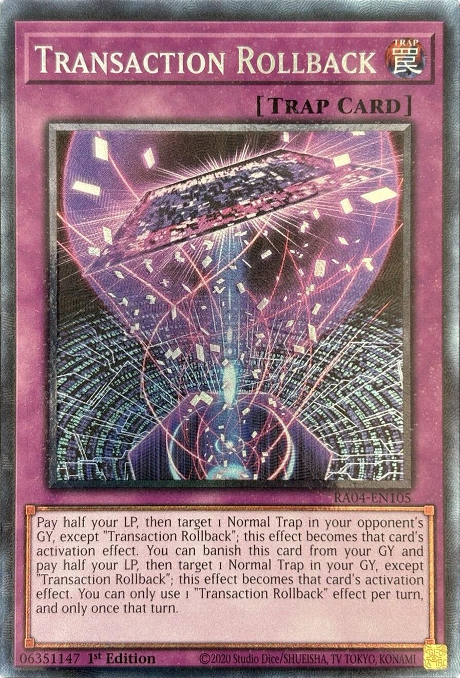 Transaction Rollback [RA04-EN105] Prismatic Collector's Rare | Galactic Gamez