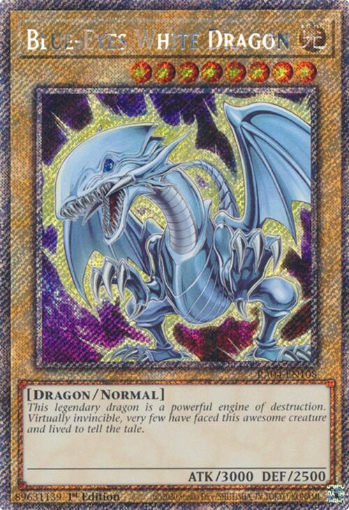 Blue-Eyes White Dragon (7th Art) [RA04-EN108] Platinum Secret Rare | Galactic Gamez