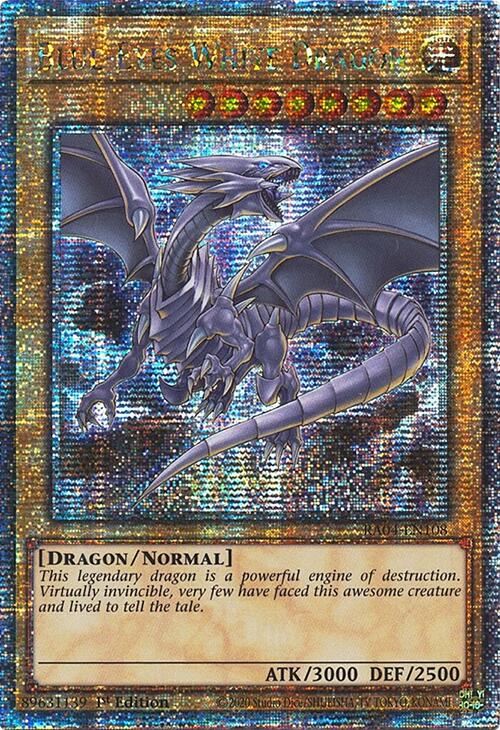 Blue-Eyes White Dragon (8th Art) [RA04-EN108] Quarter Century Secret Rare | Galactic Gamez