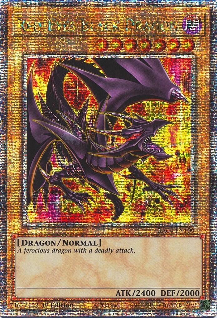 Red-Eyes Black Dragon (8th Art) [RA04-EN109] Quarter Century Secret Rare | Galactic Gamez