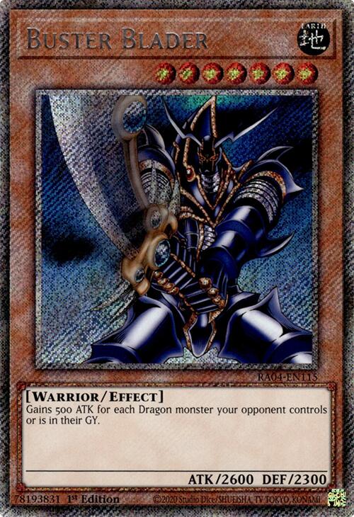 Buster Blader [RA04-EN115] Platinum Secret Rare | Galactic Gamez