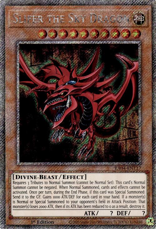 Slifer the Sky Dragon [RA04-EN117] Platinum Secret Rare | Galactic Gamez