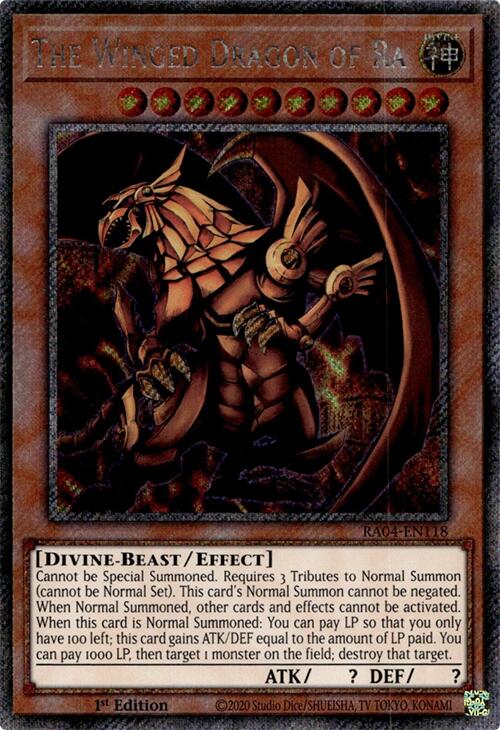 The Winged Dragon of Ra [RA04-EN118] Platinum Secret Rare | Galactic Gamez